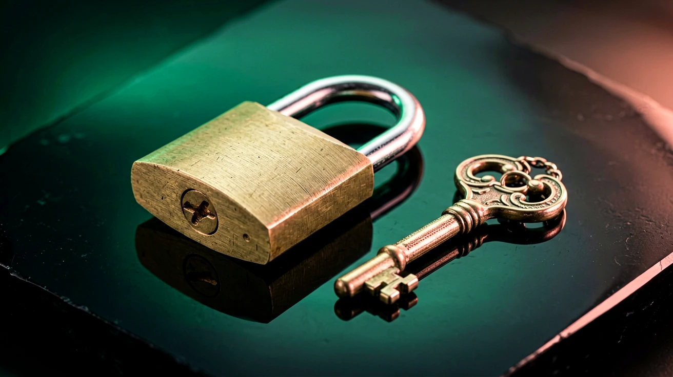 Padlock and key