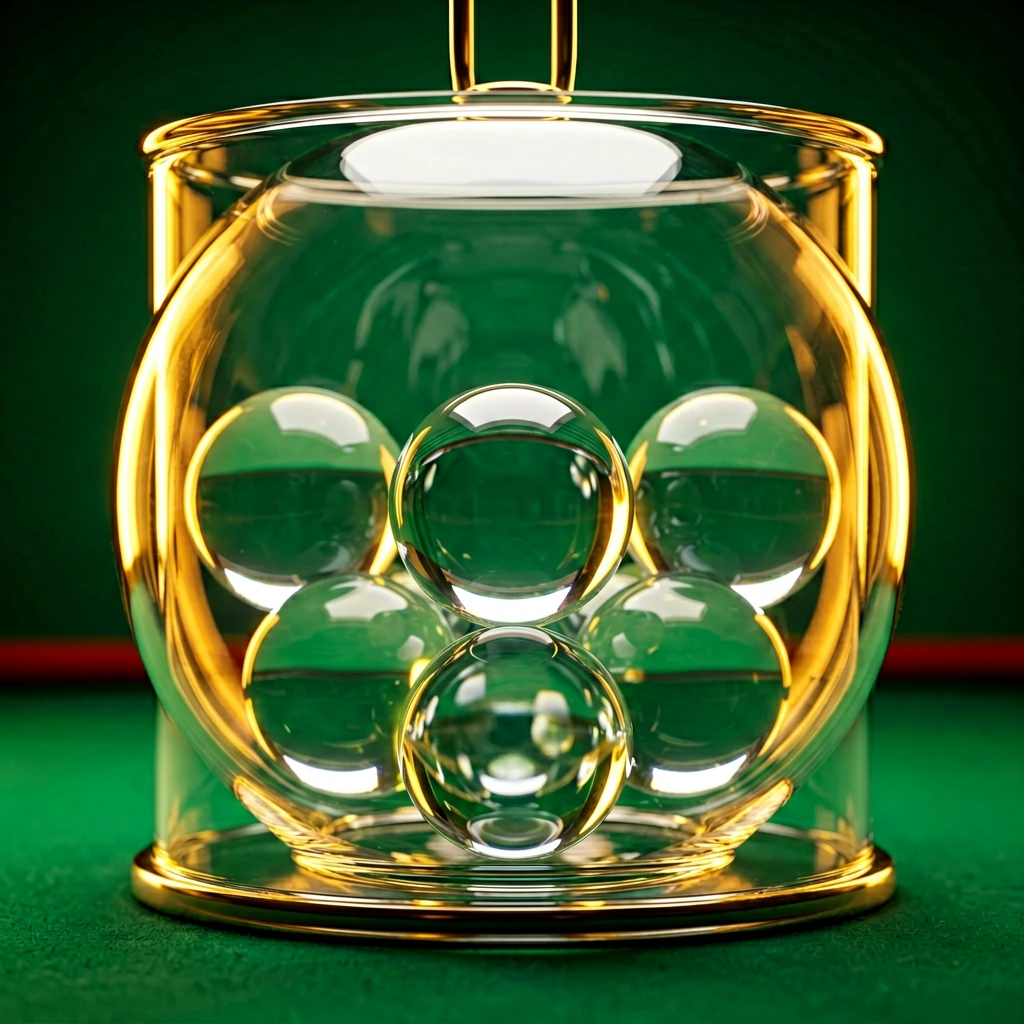 Lottery glass balls