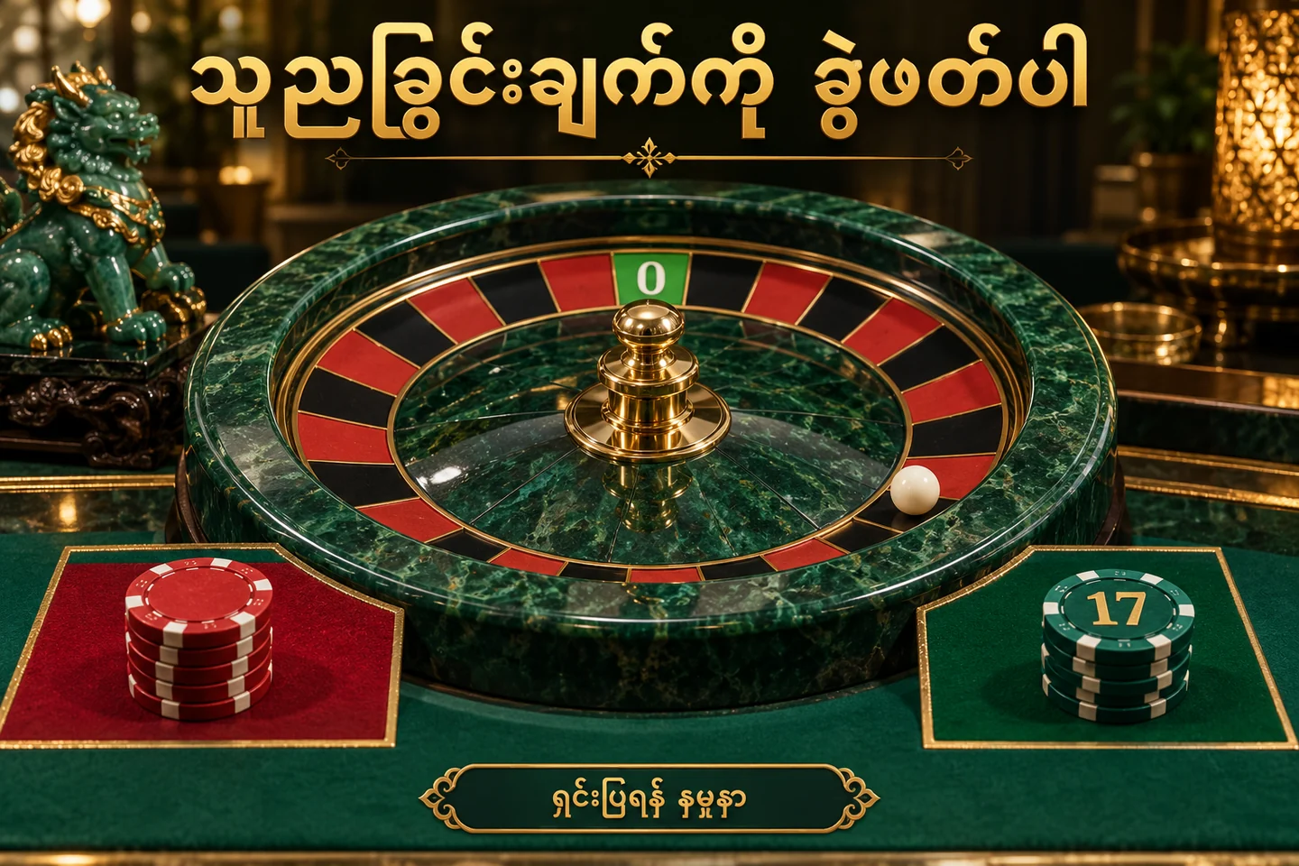 သုညရှိသော ရူးလက်ဘီးနှင့် နံပါတ်ကွက်၊ အနီကွက်ကို သီးခြားပြထားပုံ